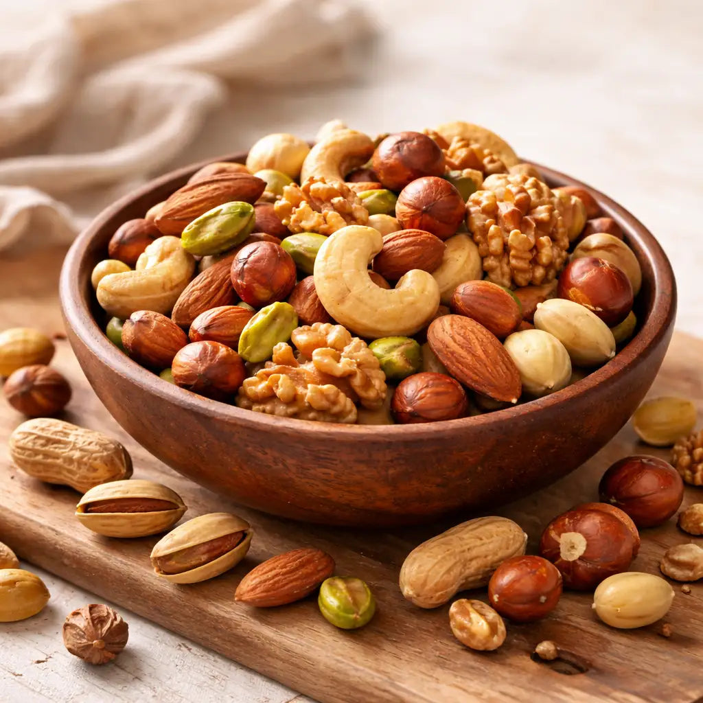 different types of nuts